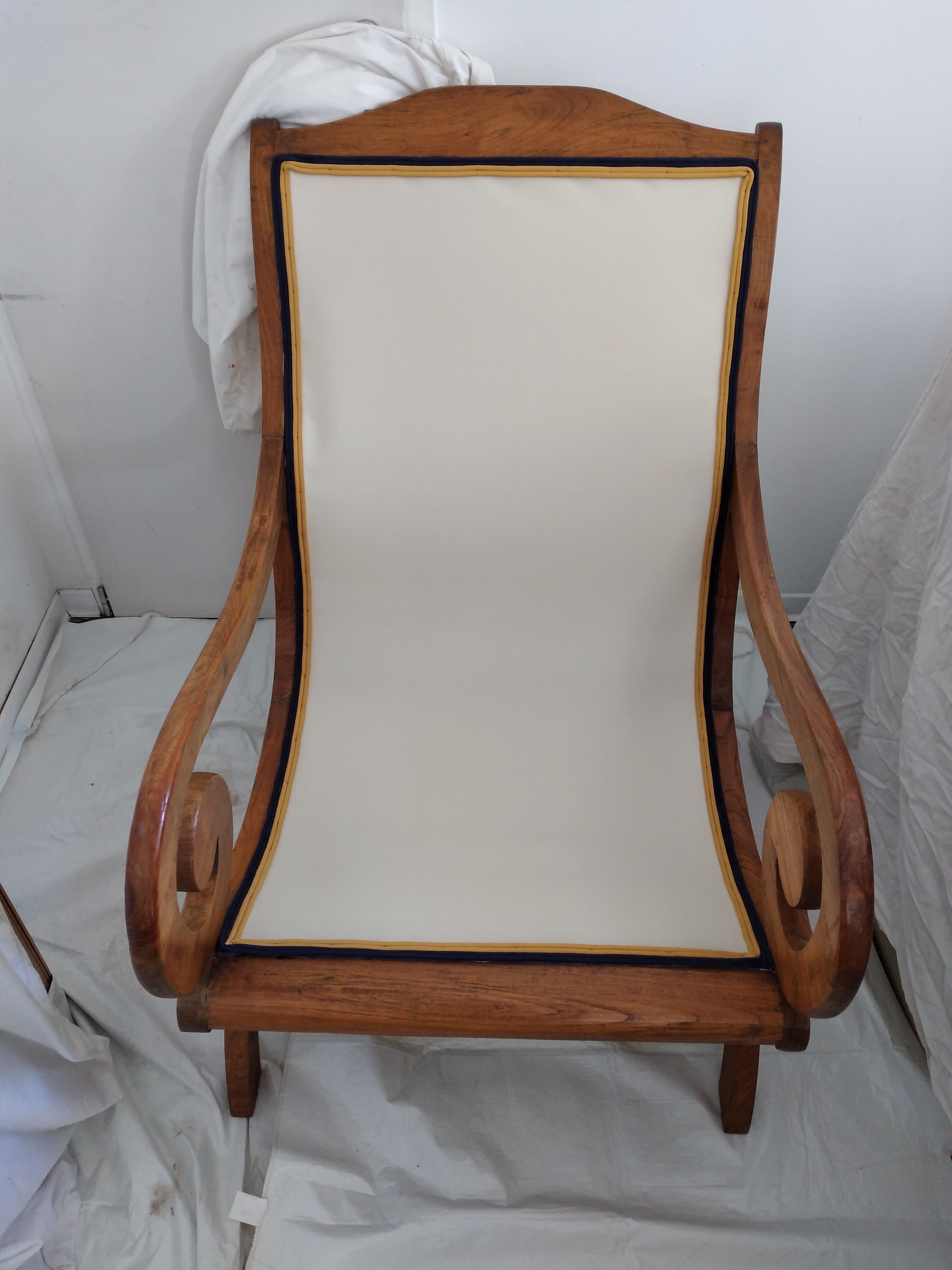 Colonial teak armchair