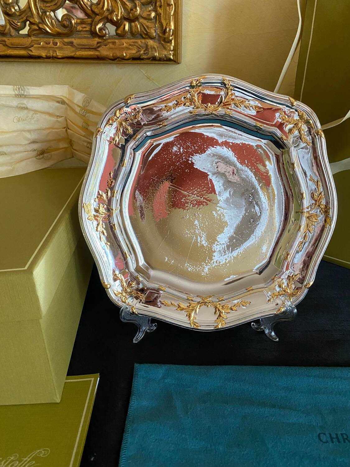 Fruit bowl, Christofle, Rubans style