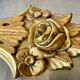 Pair of vintage gilded wood electric wall sconces