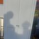 beautiful Parisian wardrobe 2 doors light gray 1920/40 + key