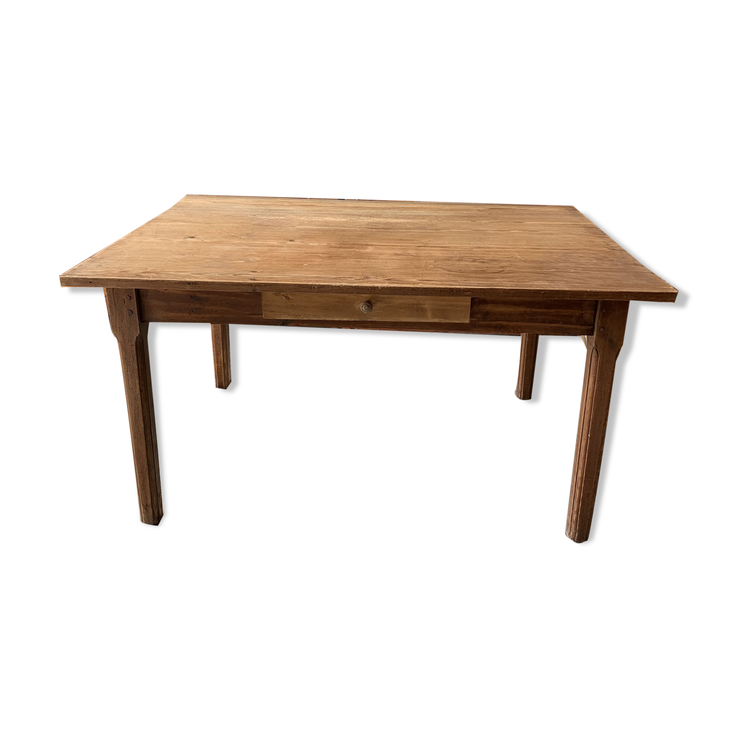 Old rectangular table - 1M40 - 2 drawers