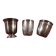 Tasses en métal argenté