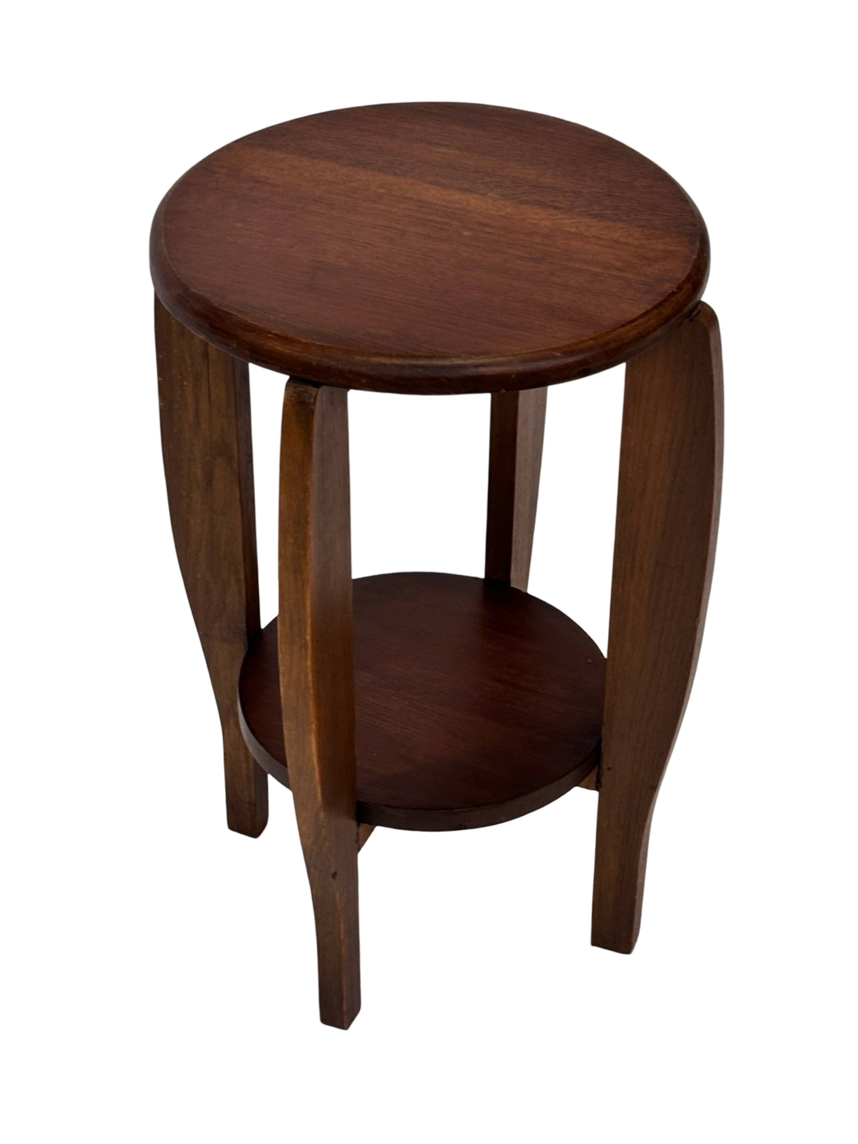 Art Deco Side Table Plant Table Oak 1950s Design