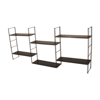 Modular system of shelves wall 60s black