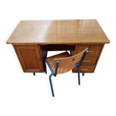 Bureau d'instituteurs et sa chaise Delagrave