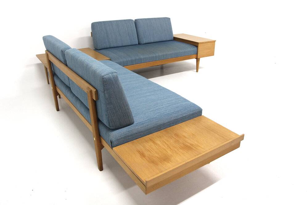 Set de 2 méridiennes "Svane", Ingmar Relling, Ekornes, Norvège, 1960