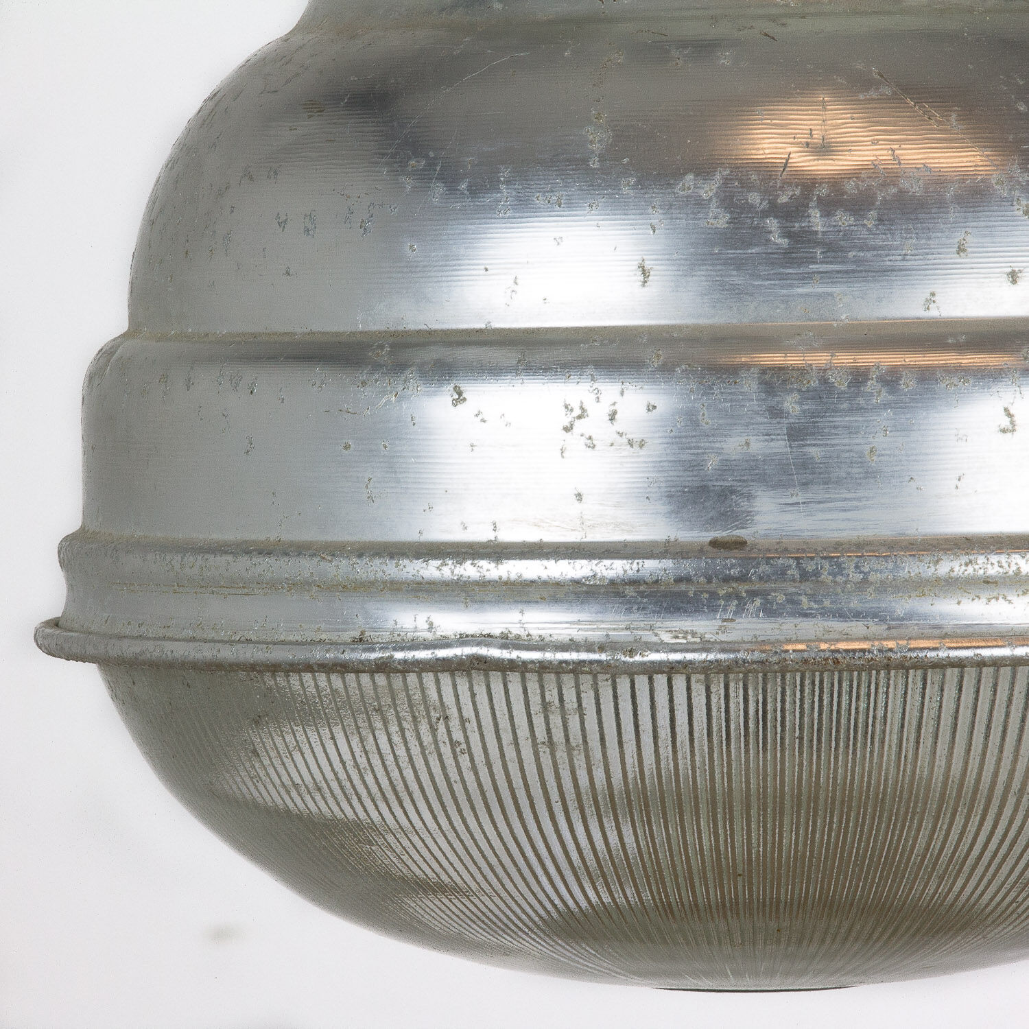 Glass industrial hanging lamp