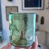 6 vintage bubble glass glasses