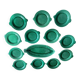 Green fish service Sarreguemines 1950s in new condition.