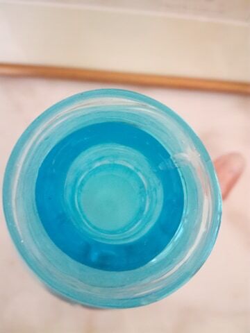 Romantic turquoise and pink flask