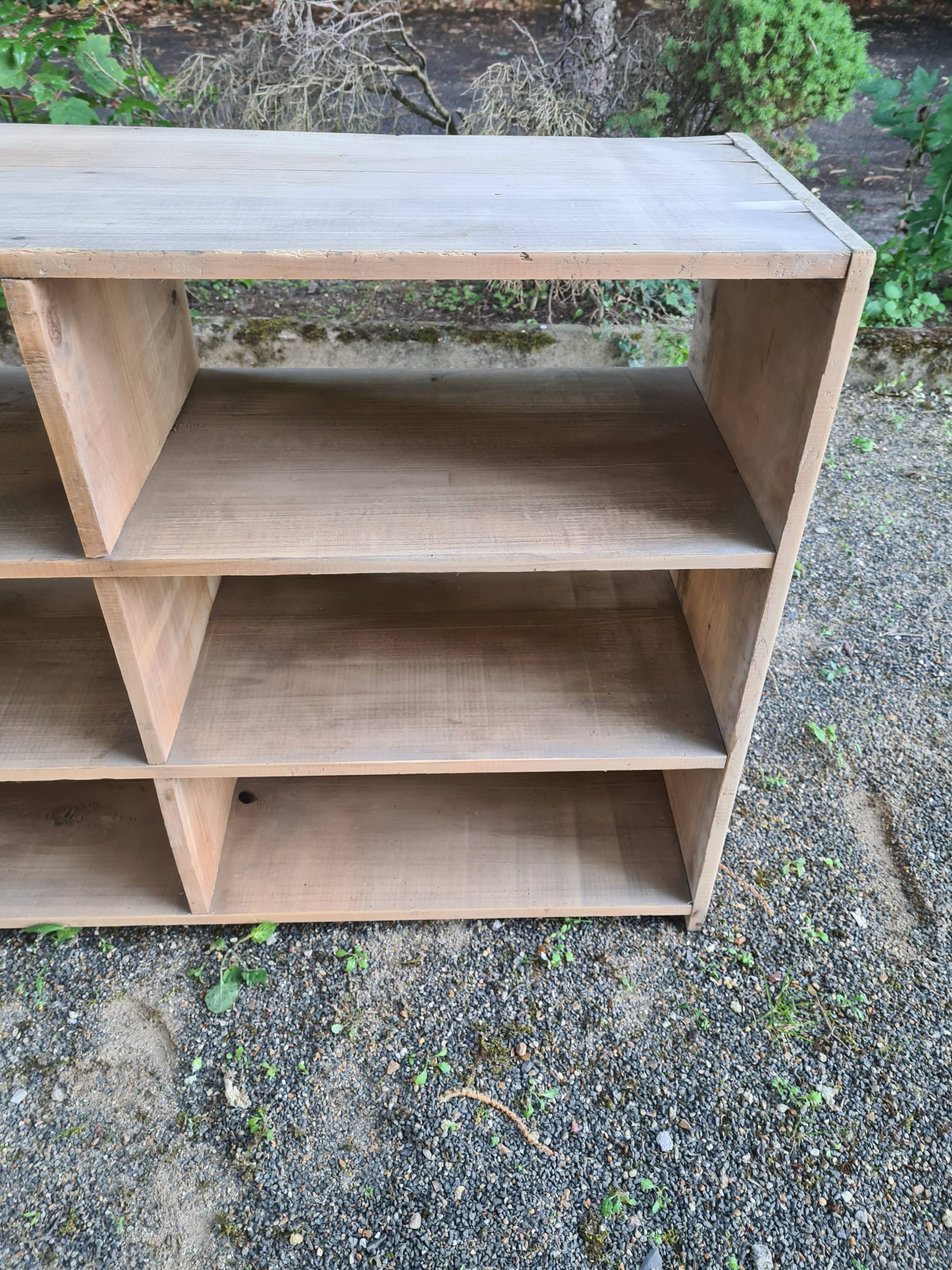 Trades furniture with raw wood lockers