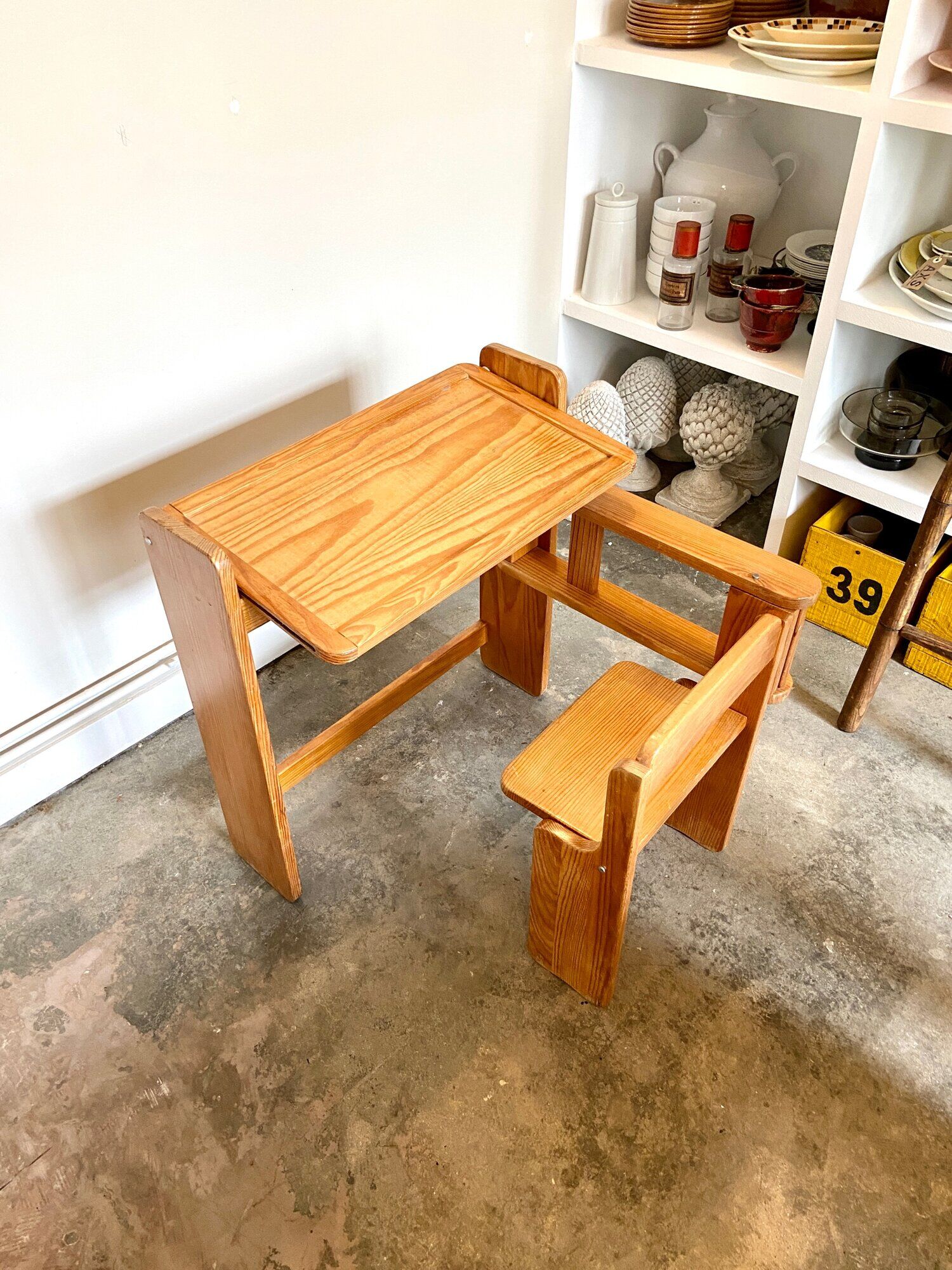 Bureau modulable Trama pour enfant en bois clair