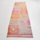 3x10 Turkish Pink & Orange Vintage Runner Rug, 91x316Cm