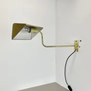 Large 69 cm Long Brass Wall Light "SWING ARM" by Florian Schulz, Germany, 1970s