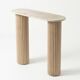 Console travertin et bois | chêne brut