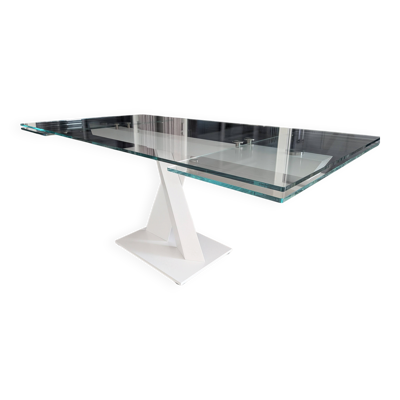 Table Roche Bobois modèle Axel blanche