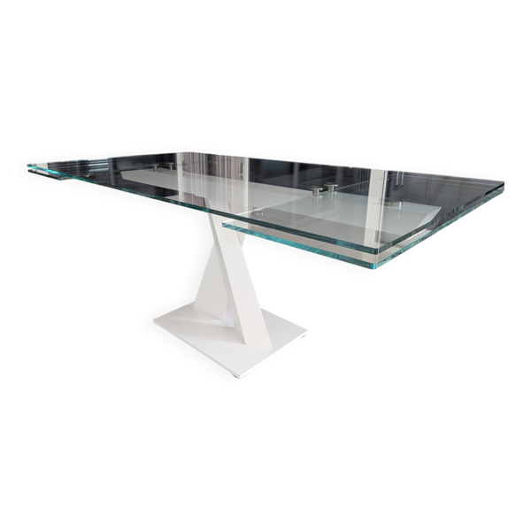 Table Roche Bobois modèle Axel blanche