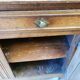 Old low buffet, 19th in rustic solid oak, carved and molded