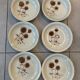 Set of 6 Sarreguemines Chardon bowl-shaped plates