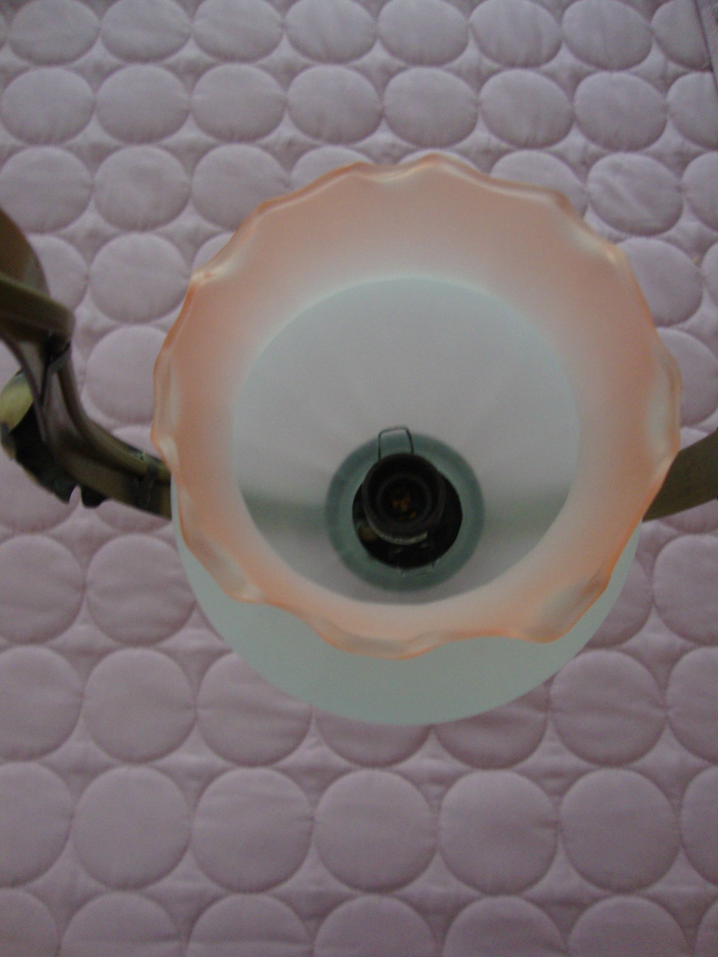 Ancient wood and glass chandelier