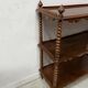 Napoleon III console table with three shelves in mahogany and veneer, 19th century