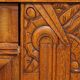 Ancien buffet en chêne et marbre, époque et style Art Déco
