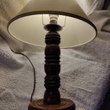 Basque style turned wood bedside lamp Charles Dudouyt taste