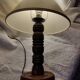 Basque style turned wood bedside lamp Charles Dudouyt taste