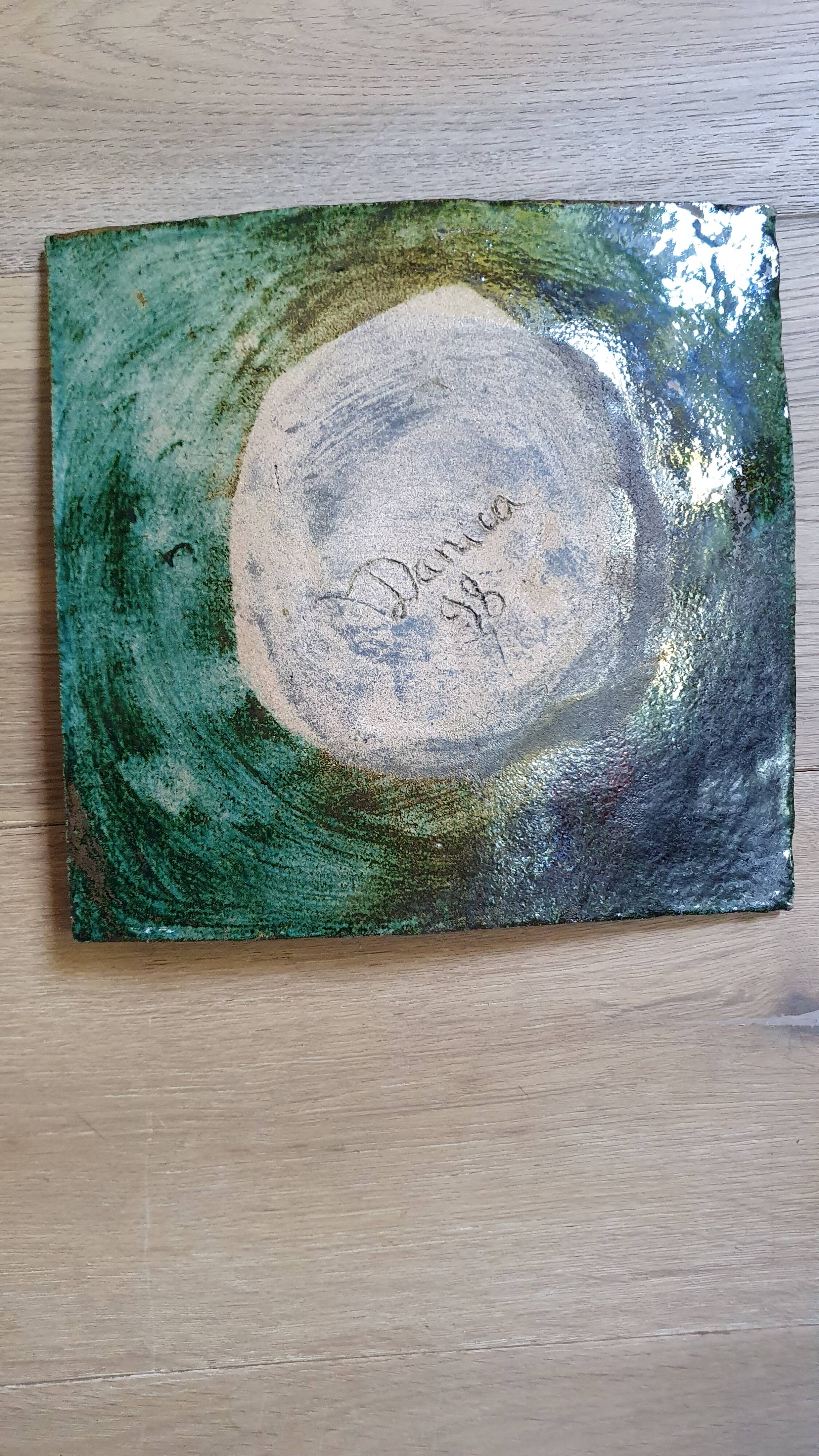 Square ceramic pocket trays Vallauris