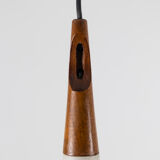 Suspension in opaline and teak, 1970s