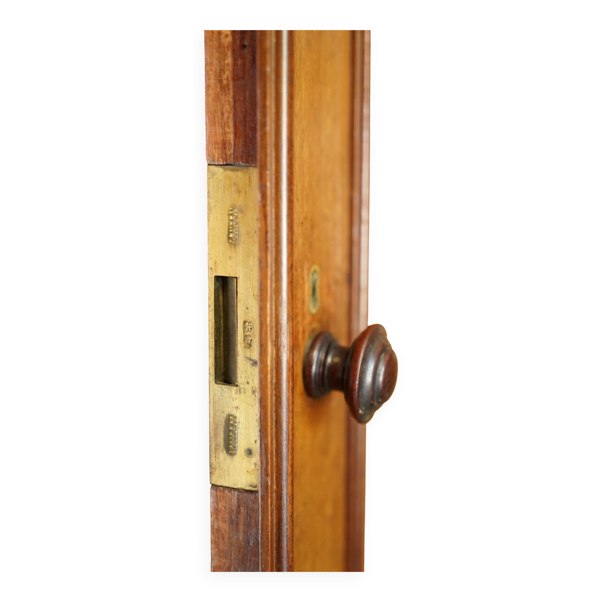 Antique hardwood wardrobe stamped Howard & Son's Berners Street