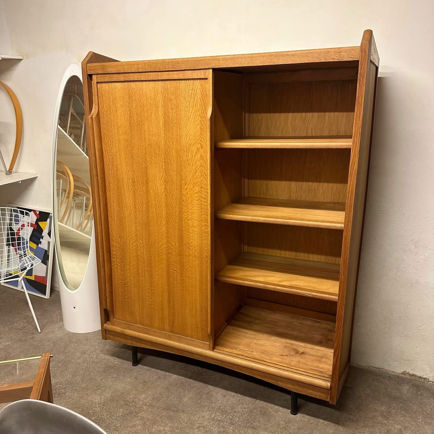 Armoire en chêne par Claude Vassal, circa 1950