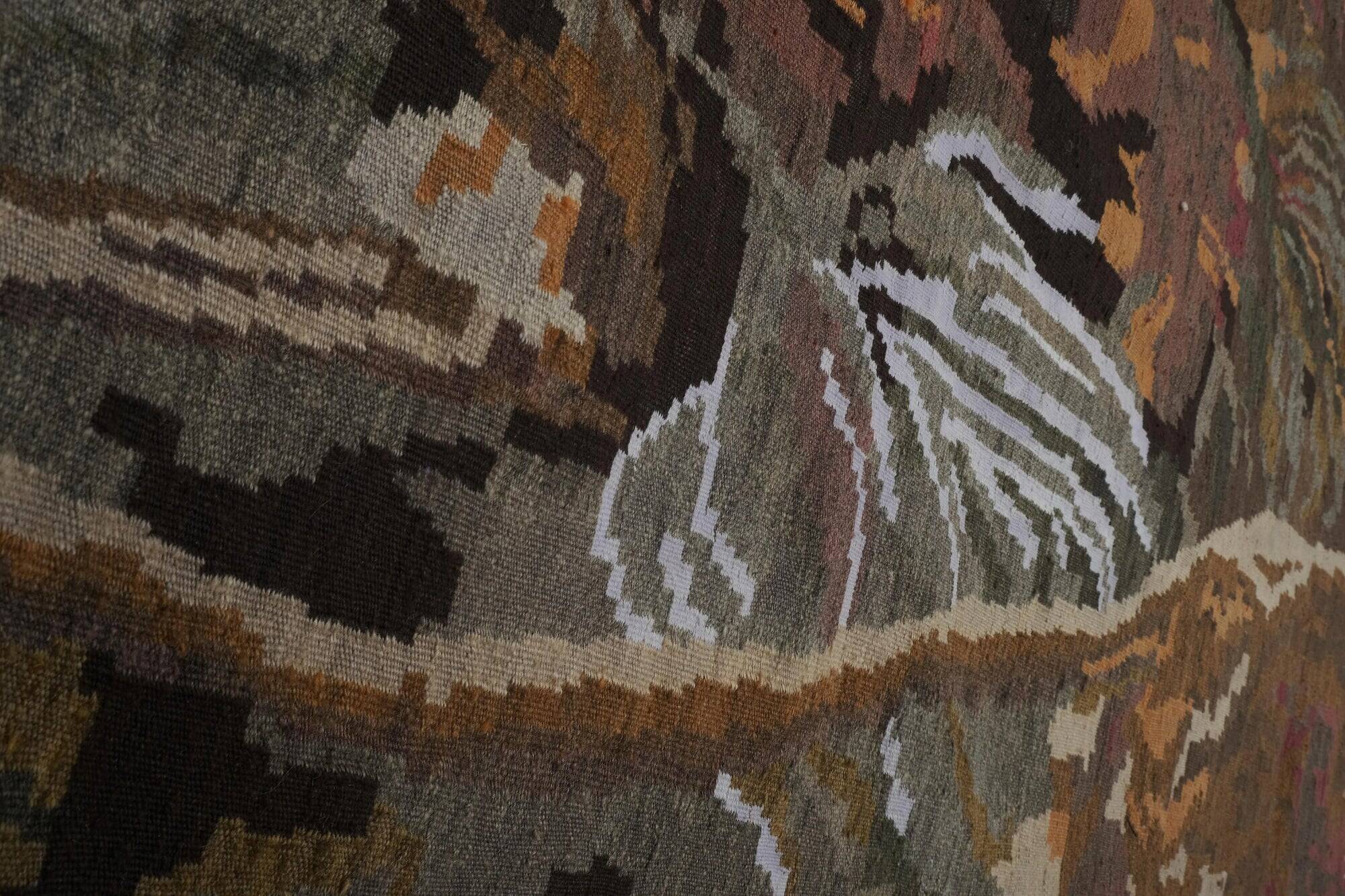 Vintage Turkish kilim, handwoven, 195x348 cm.