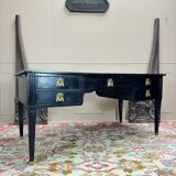 Large Louis XVI Period 18th Century Blackened Wood Flat Desk