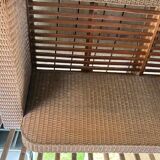20th century rattan sofa, 3/4 seats
