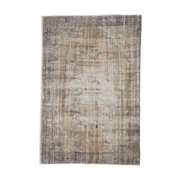 6x9 distressed wool vintage rug 292x191cm