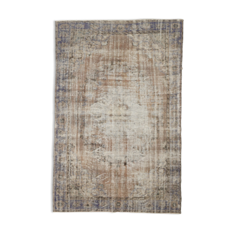 6x9 distressed wool vintage rug 292x191cm