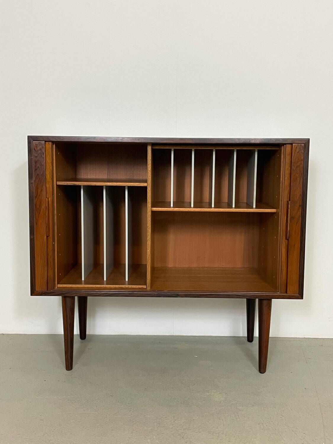 Danish Tambour Door Cabinet by Kai Kristiansen in Palisander 1960s