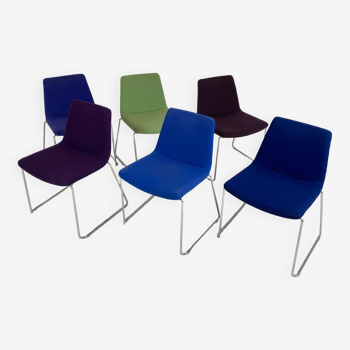 6 Cosmos chairs by Jeffrey Bernett for B&B Italia