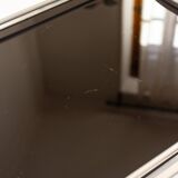 Plateau en aluminium et verre, Italie, Années 50/60