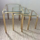 Series of 3 pull-out tables from the 70s