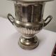 Antique champagne bucket in silver metal medicis shape