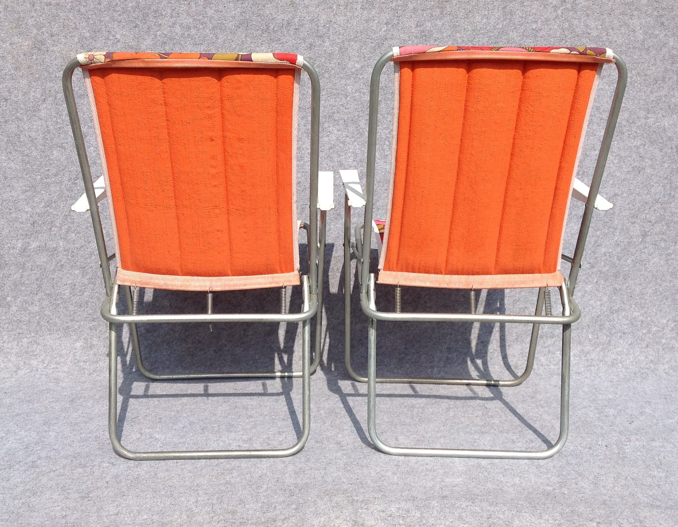 Paire de chaises pliantes vintage