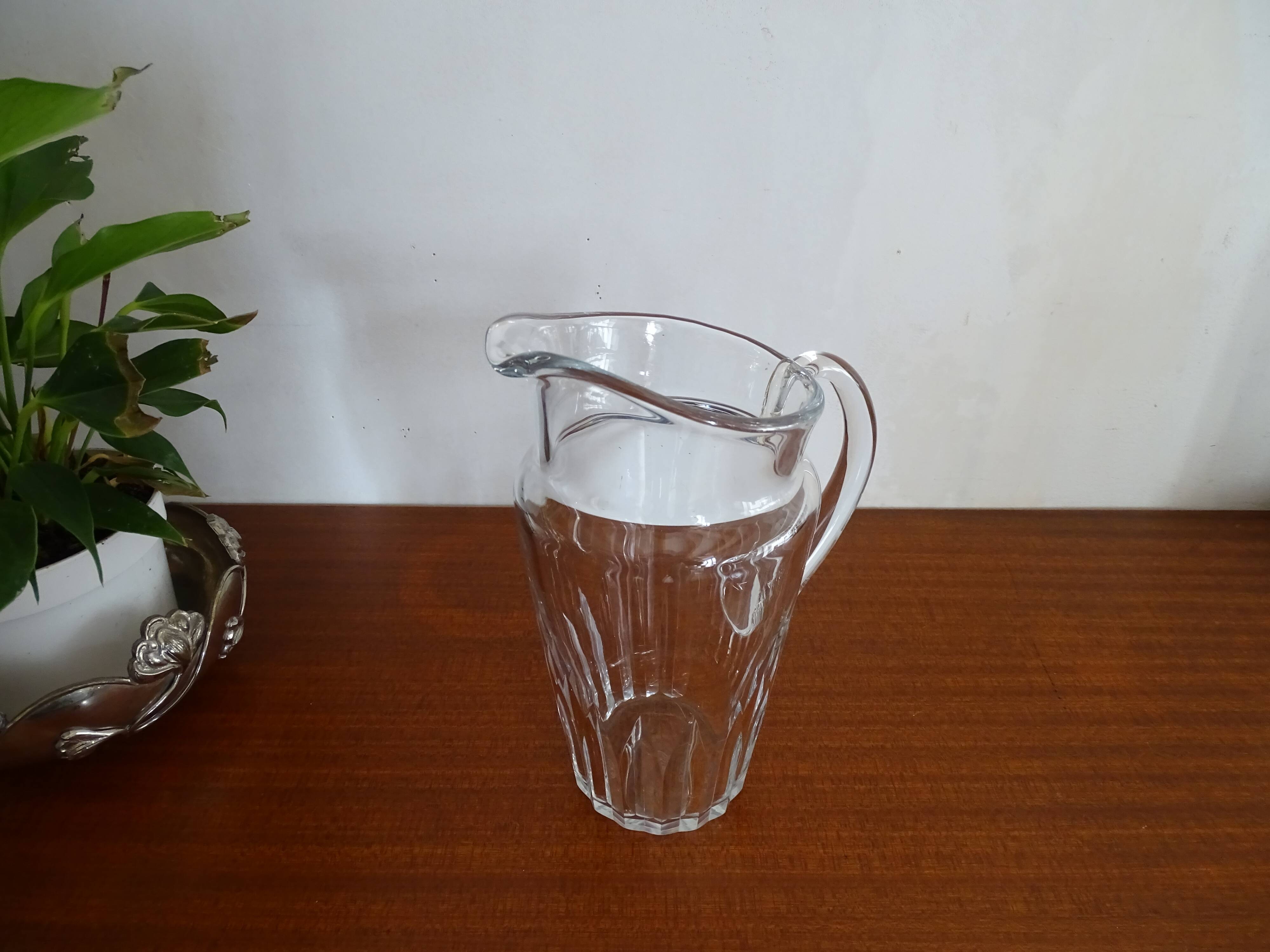 Crystal water broc Baccarat - model cote d'azur - Signed