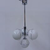 Vintage space age hanging lamp with 4 glass balls
