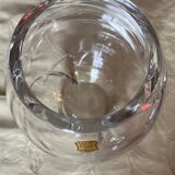 Egg-shaped crystal vase
