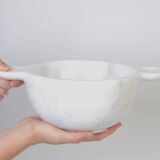 Gabriella – White Natural Marble Bowl with handles  | L 32cm W 20cm H 10cm