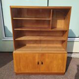 Vintage glass bookcase - Wood