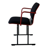 Black and red armchair by Yrjö Kukkapuro for Avarte, Finland, 1980s