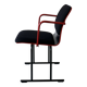 Fauteuil noir et rouge par Yrjö Kukkapuro pour Avarte, Finlande, 1980